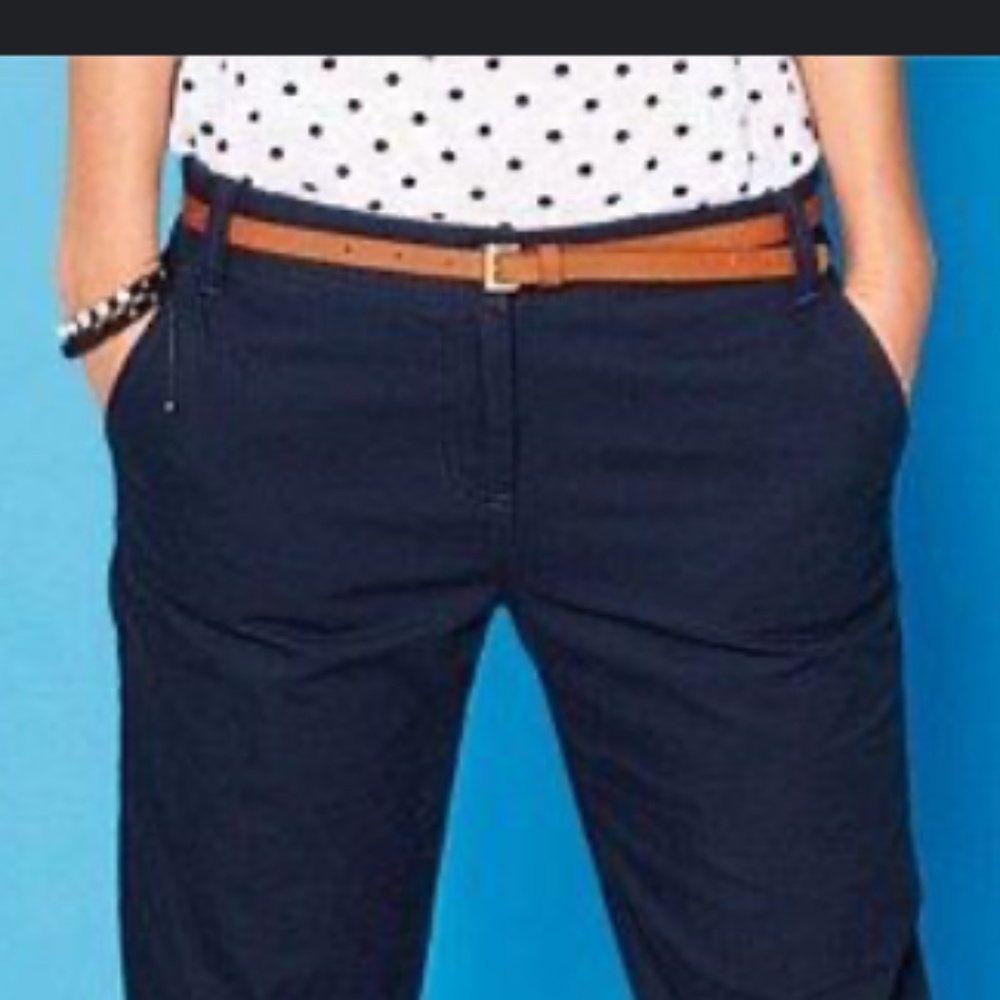 Tommy Hilfiger women straight leg soft chino blue pants size 10